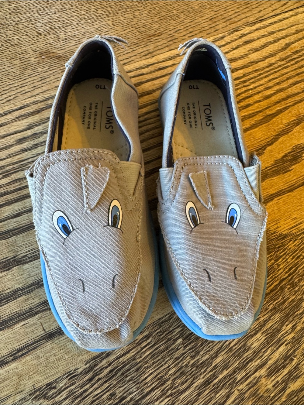 TOMS Shark Velcro Slip-on Shoes | Boys Size 10